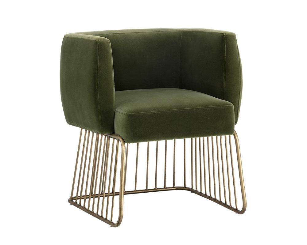 Gala Dining Armchair - Forest Green