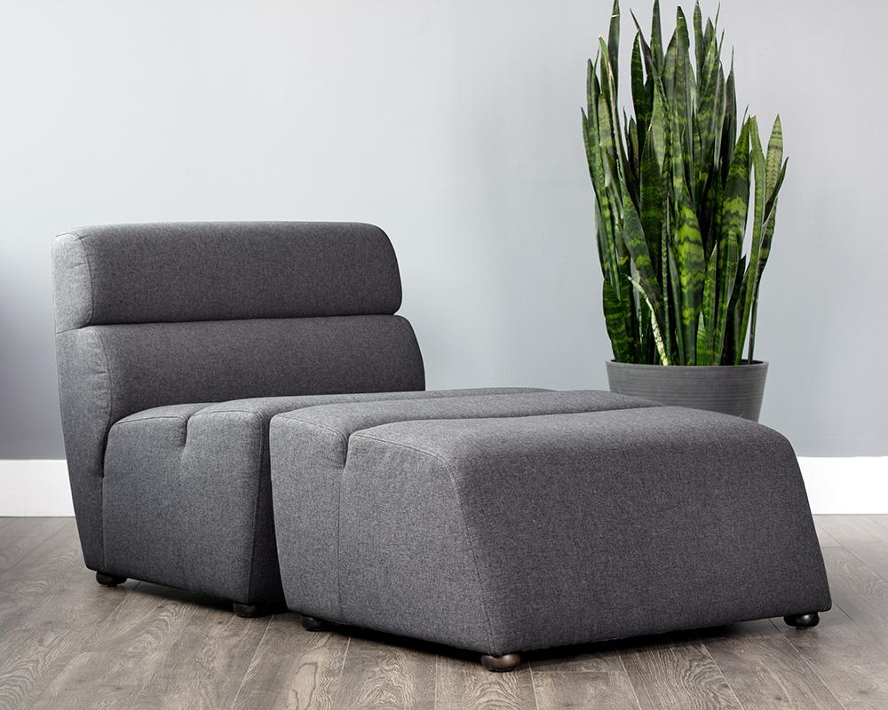 Cornell Modular - Ottoman - Polo Club Kohl Grey