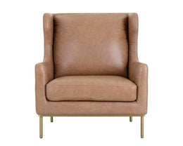 Virgil Lounge Chair - Marseille Camel Leather