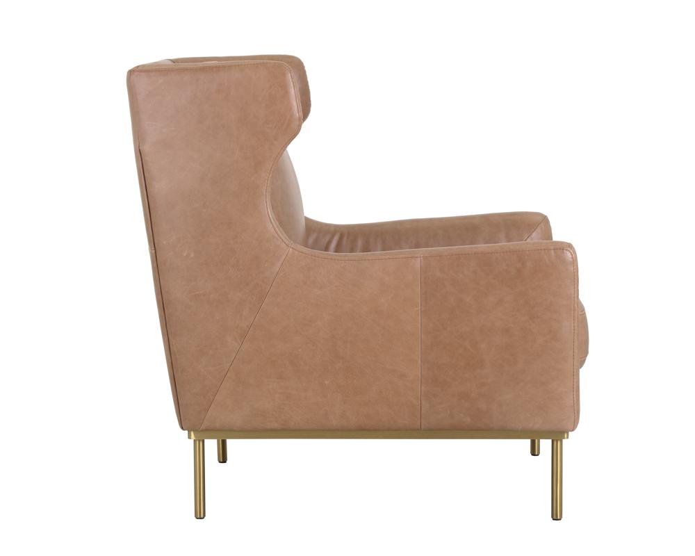 Virgil Lounge Chair - Marseille Camel Leather