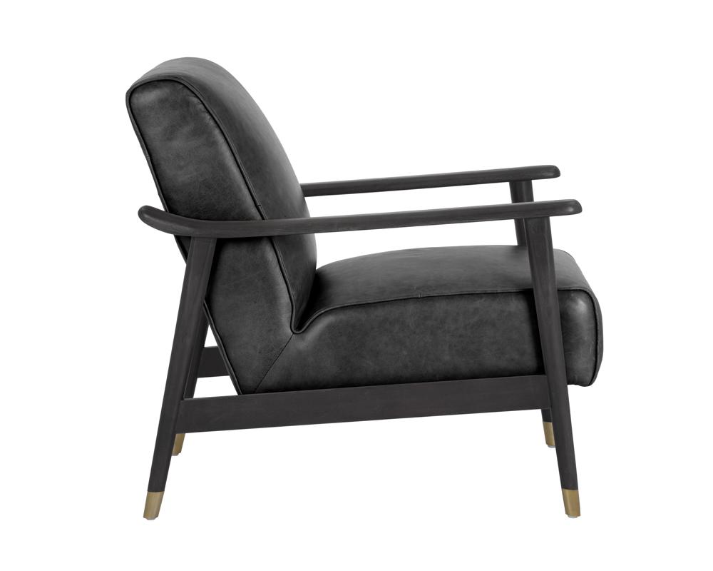 Kellam Lounge Chair - Marseille Black Leather