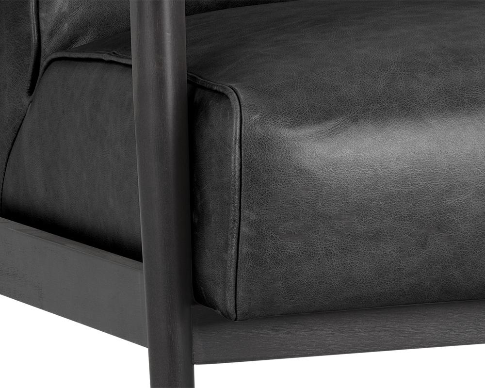 Kellam Lounge Chair - Marseille Black Leather