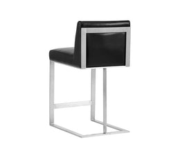 Dean Counter Stool - Stainless Steel - Cantina Black