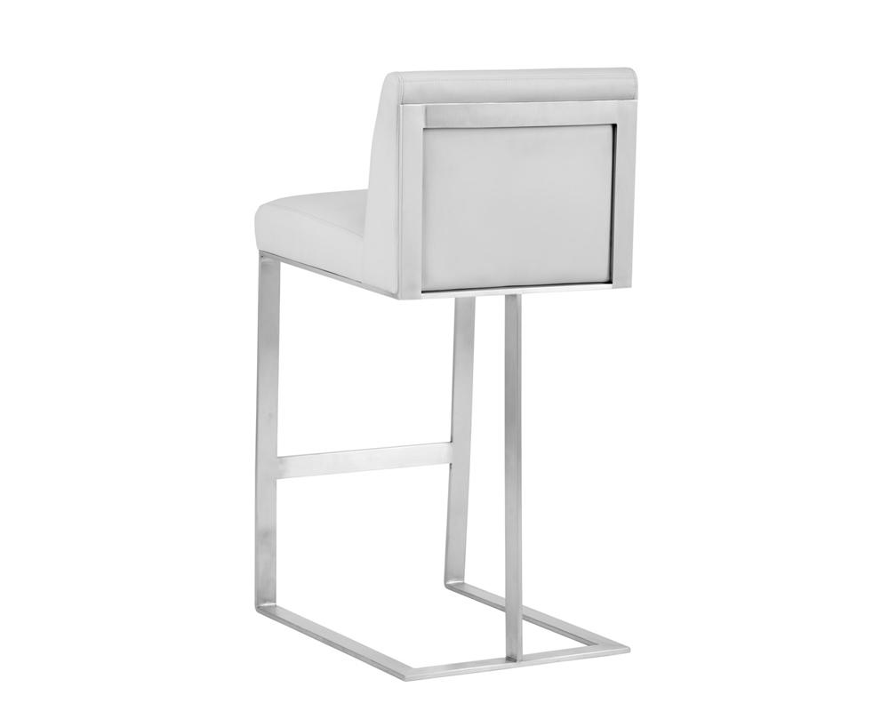 Dean Barstool - Stainless Steel - Cantina White