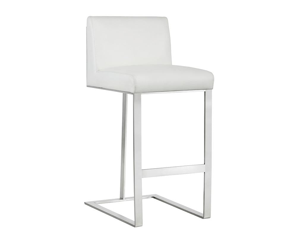 Dean Barstool - Stainless Steel - Cantina White