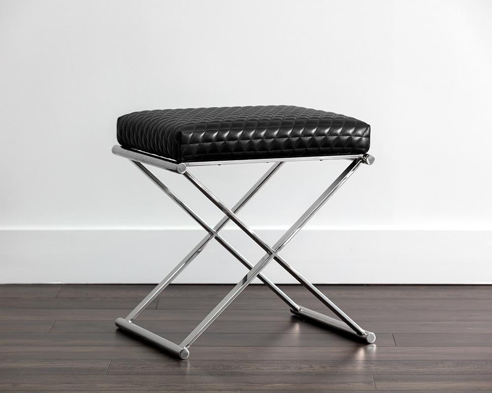 Elena Stool - Black Leather