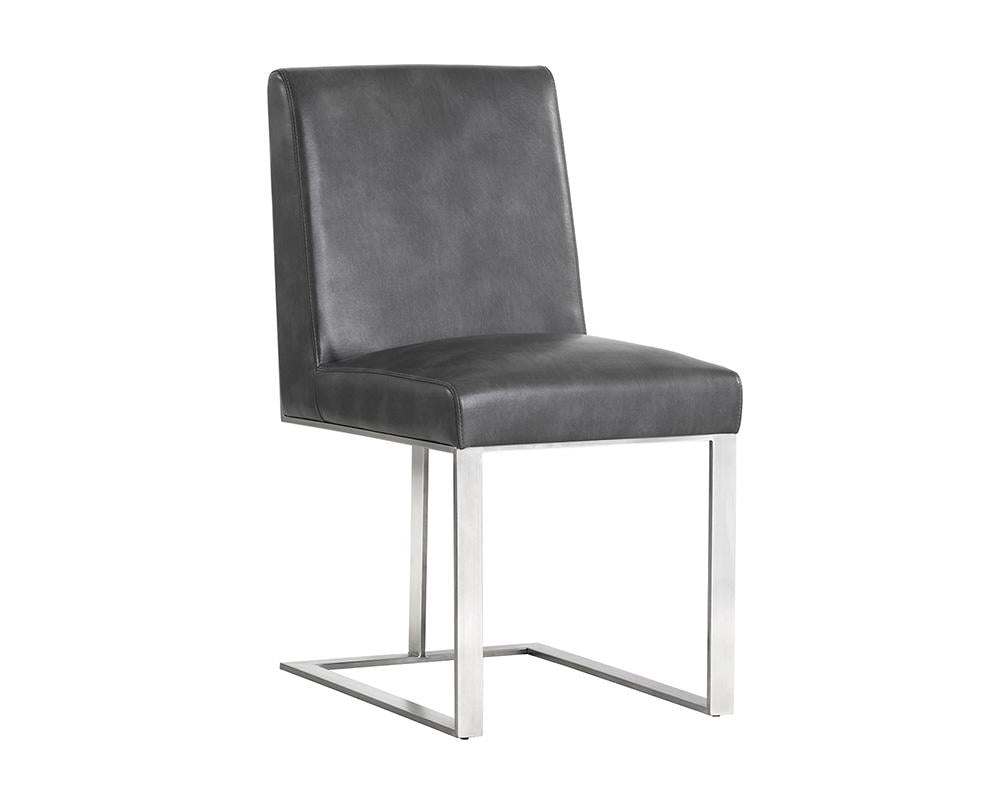 Dean Dining Chair - Stainless Steel - Cantina Magnetite