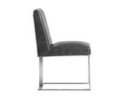 Dean Dining Chair - Stainless Steel - Cantina Magnetite