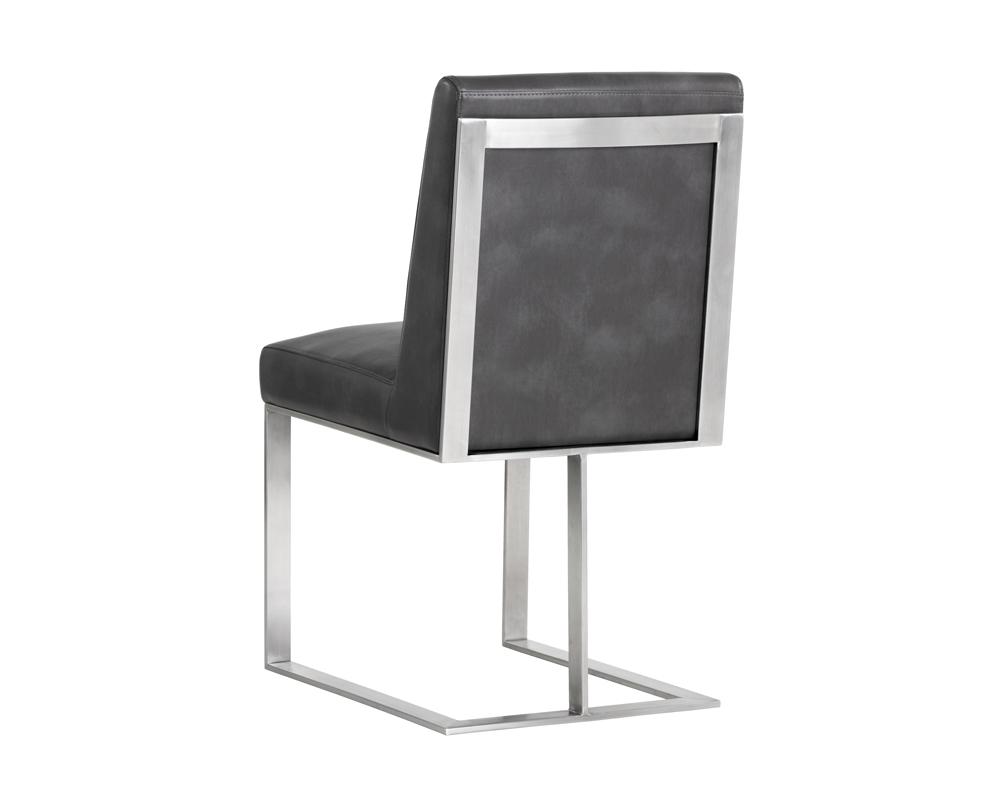 Dean Dining Chair - Stainless Steel - Cantina Magnetite