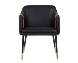 Carter Dining Armchair - Napa Black / Napa Cognac