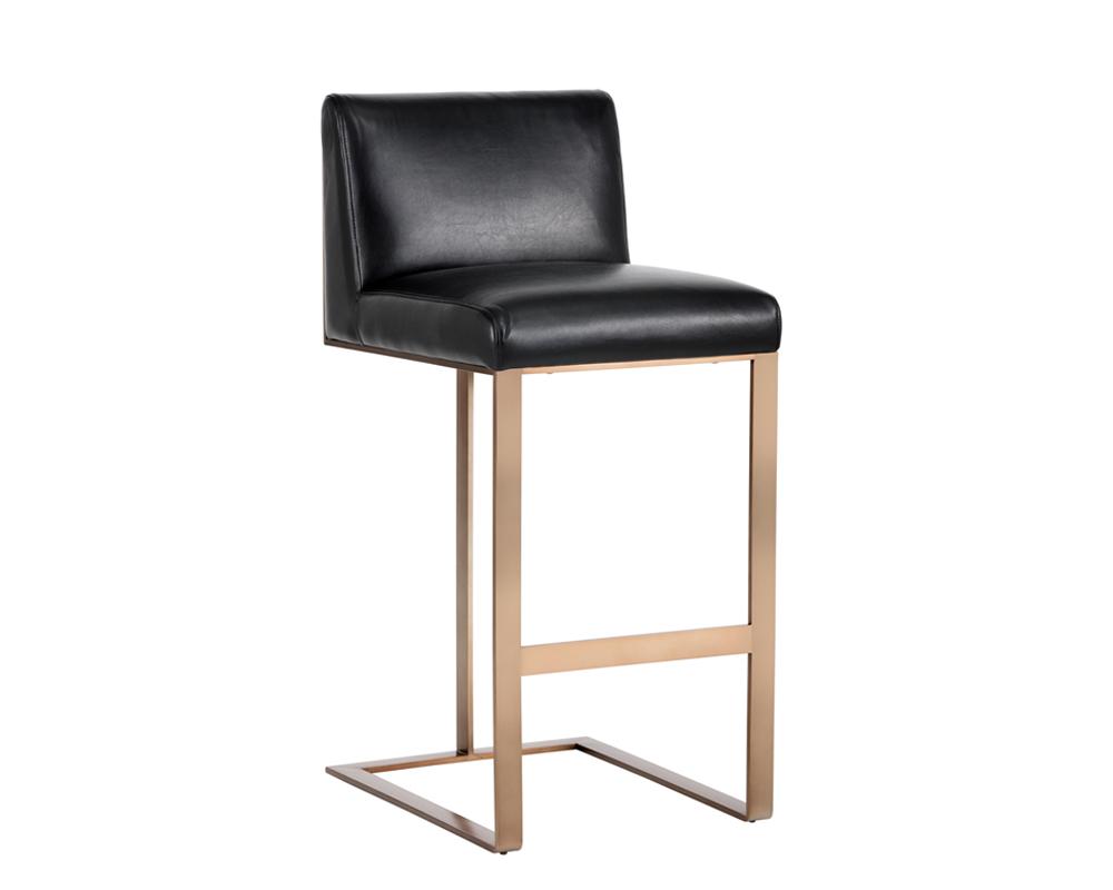 Dean Barstool - Antique Brass - Cantina Black