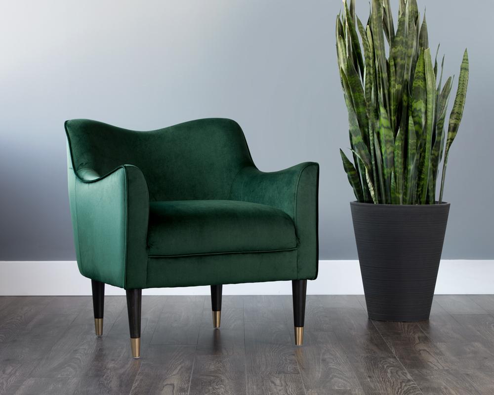 Bow Lounge Chair - Deep Green Sky