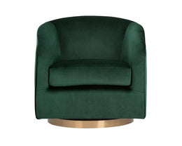 Hazel Swivel Lounge Chair - Deep Green Sky