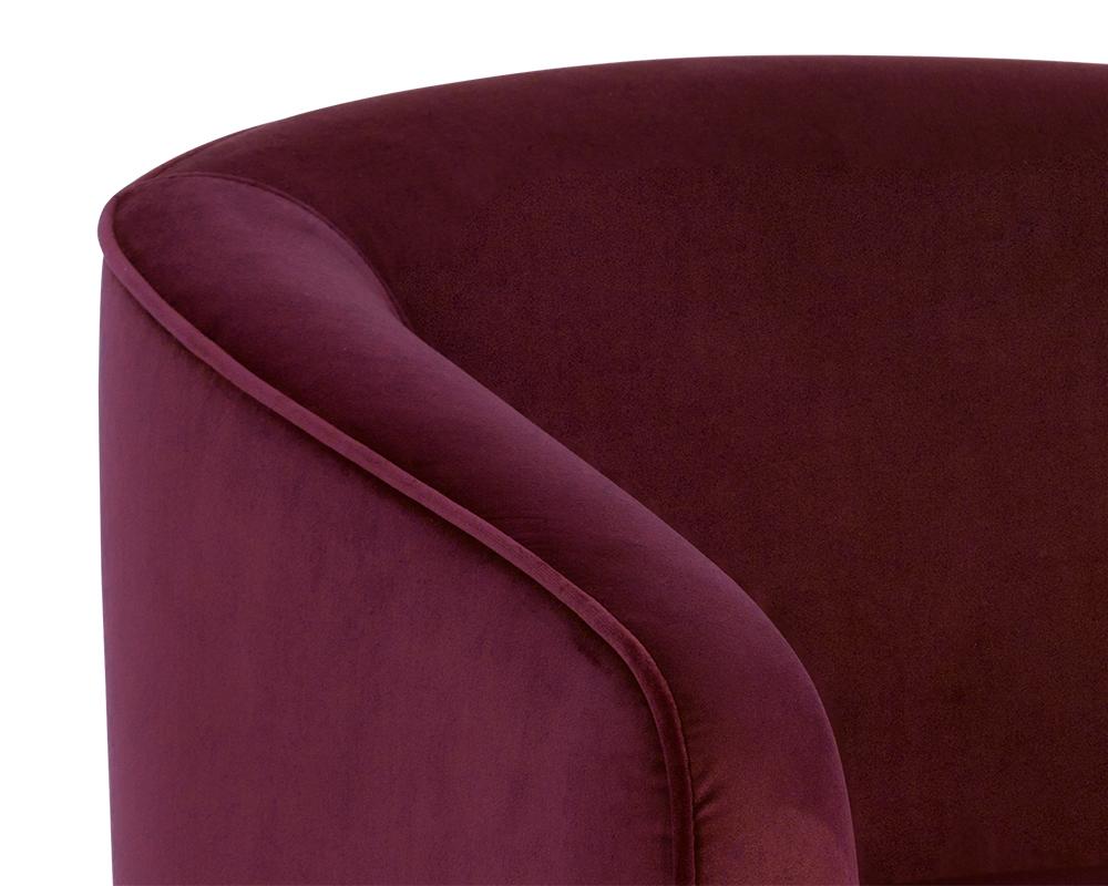 Hazel Swivel Lounge Chair - Burgundy Sky