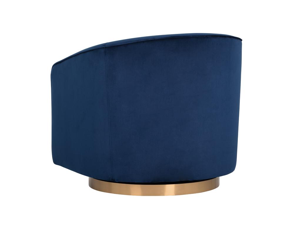 Hazel Swivel Lounge Chair - Navy Blue Sky