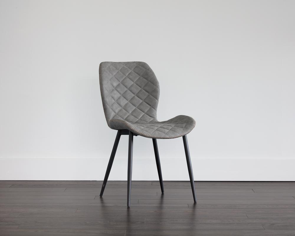 Lyla Dining Chair - Black - Antique Grey