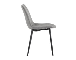 Drew Dining Chair - Black - Light Grey, Set of 2