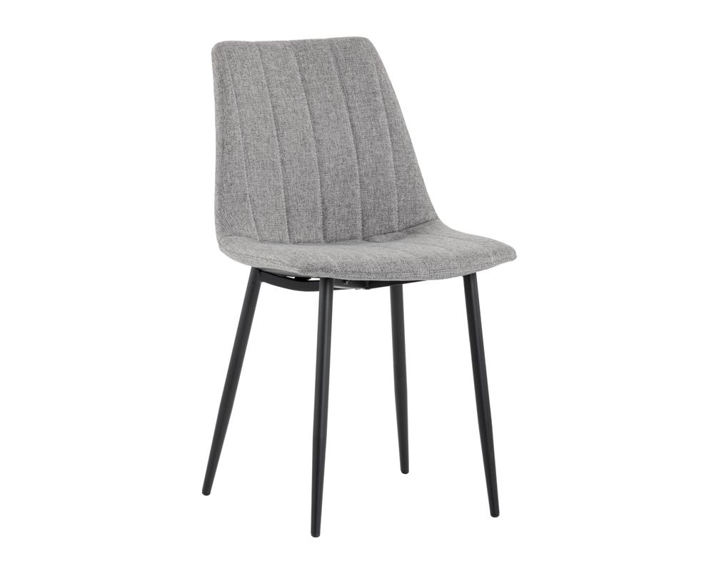 Drew Dining Chair - Black - Light Grey, Set of 2