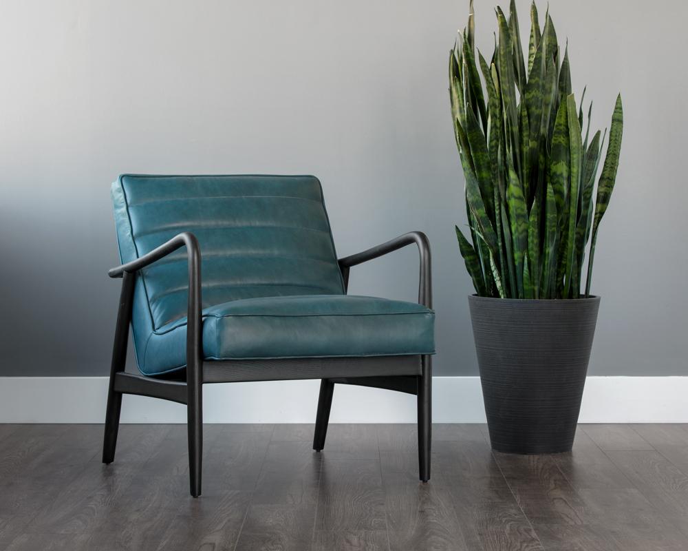 Lyric Lounge Chair - Vintage Peacock Leather