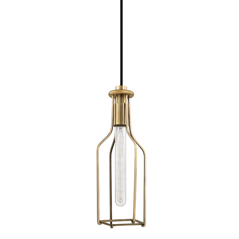 Colebrook Pendant 4" - Aged Brass