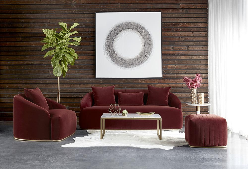 Astrid Armchair - Merlot