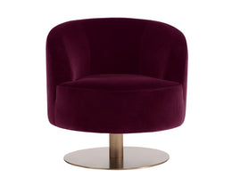 Peggy Swivel Lounge Chair - Giotto Cabernet