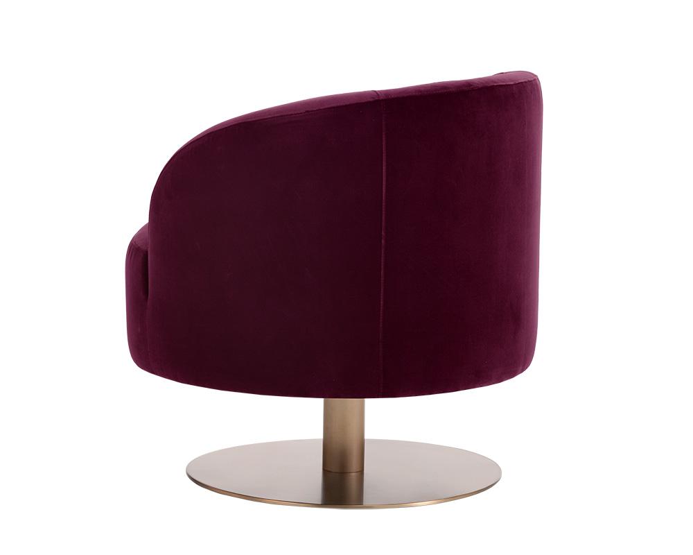 Peggy Swivel Lounge Chair - Giotto Cabernet