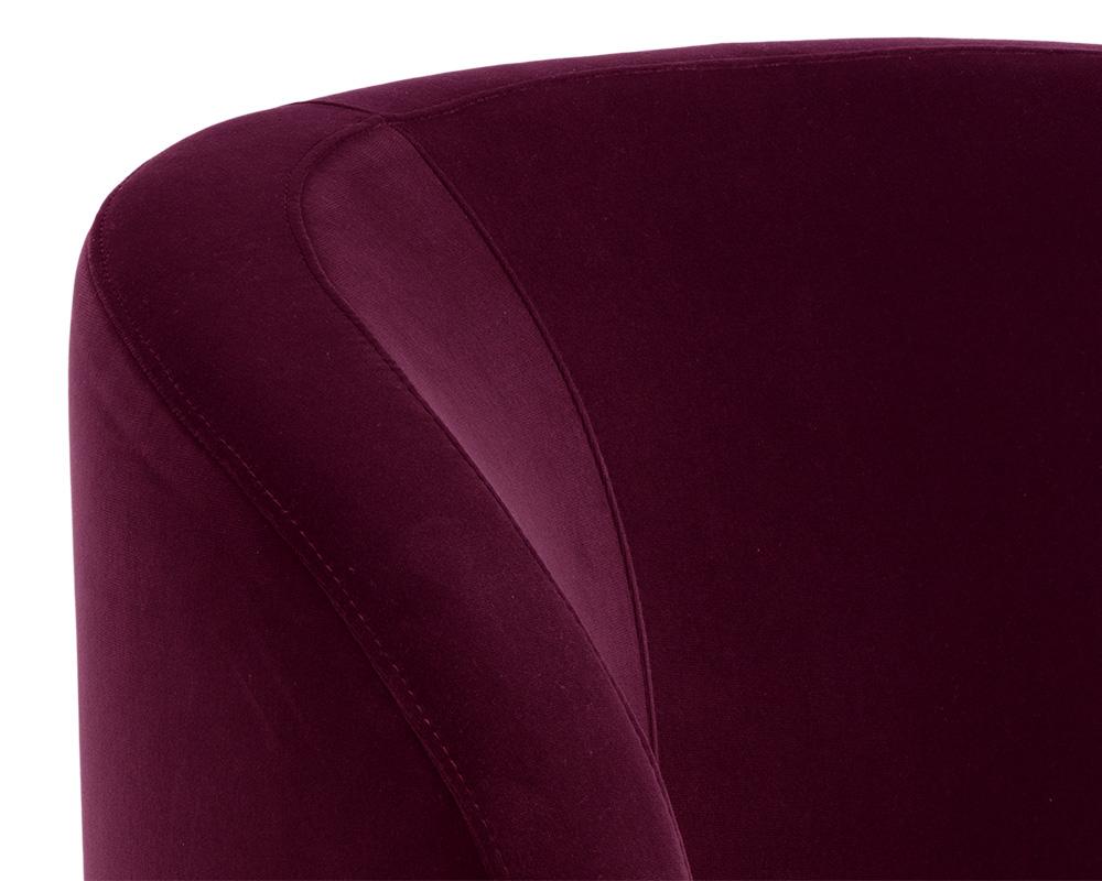 Peggy Swivel Lounge Chair - Giotto Cabernet