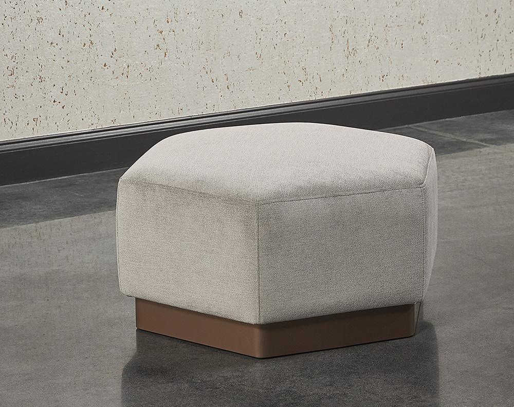 Kelsey Ottoman - Polo Club Stone