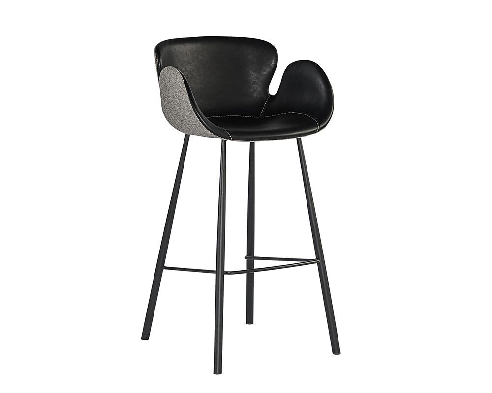 Waldo Barstool - Nightfall Black / November Grey