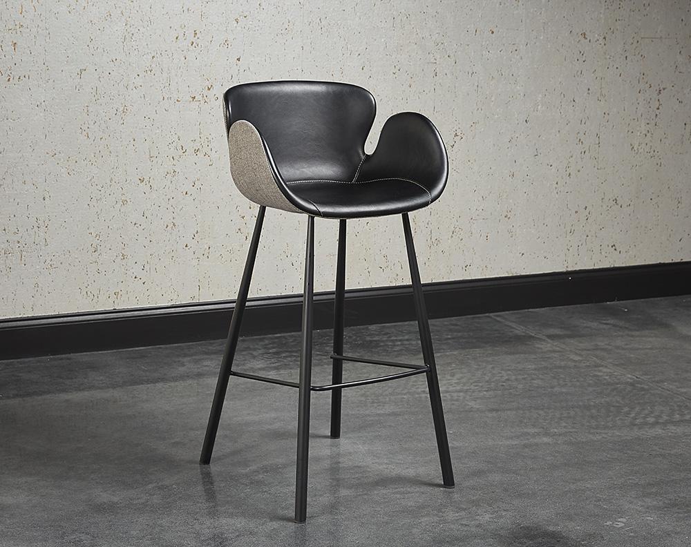 Waldo Barstool - Nightfall Black / November Grey