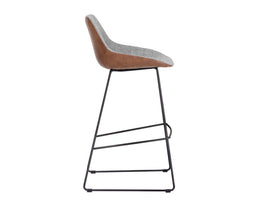 Mccoy Barstool - November Grey / Cinnamon Brown