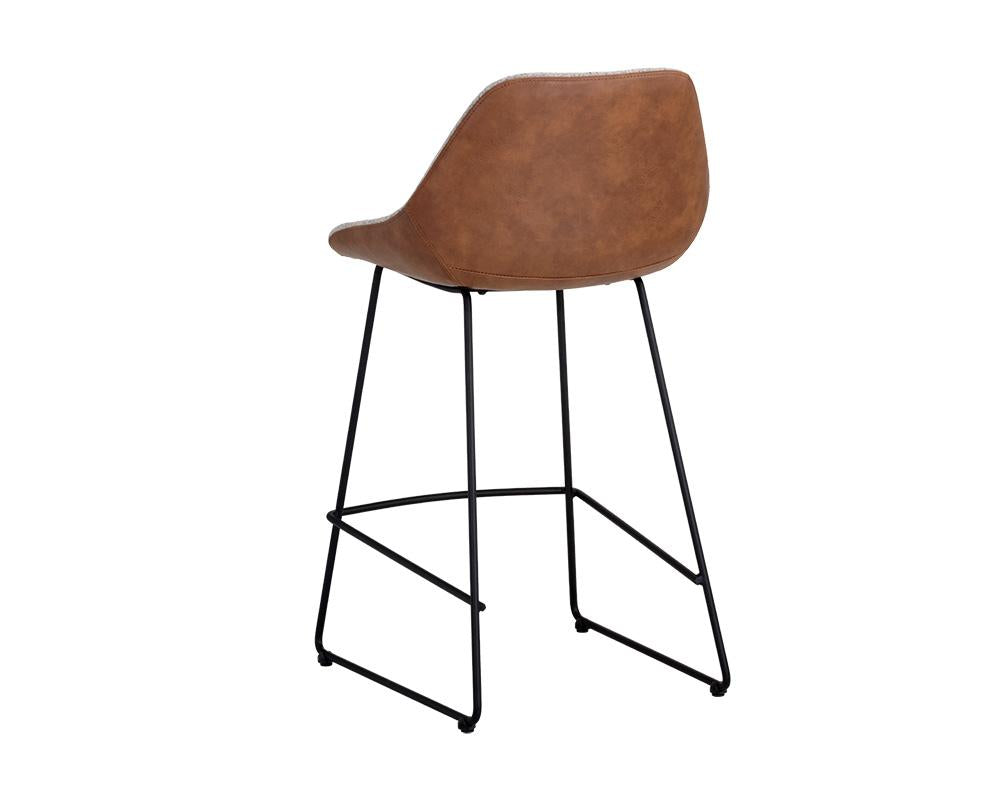 Mccoy Counter Stool - November Grey / Cinnamon Brown