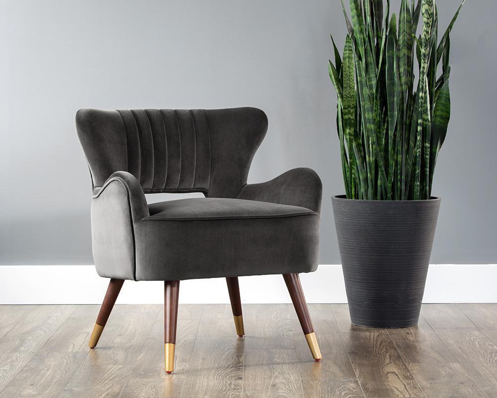 Hanna Lounge Chair - Leo Shale Grey