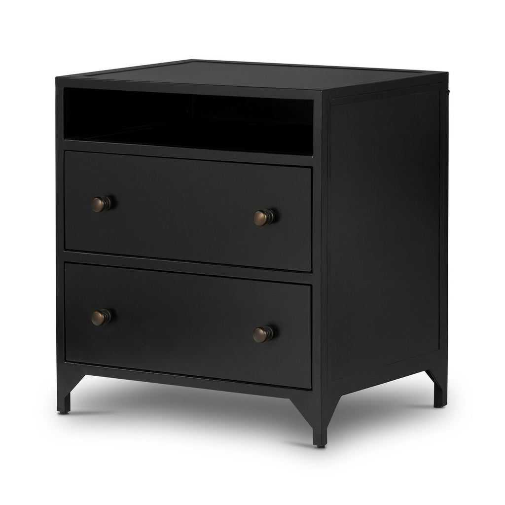 Belmont 2 Drawer Nightstand, Black by Four Hands