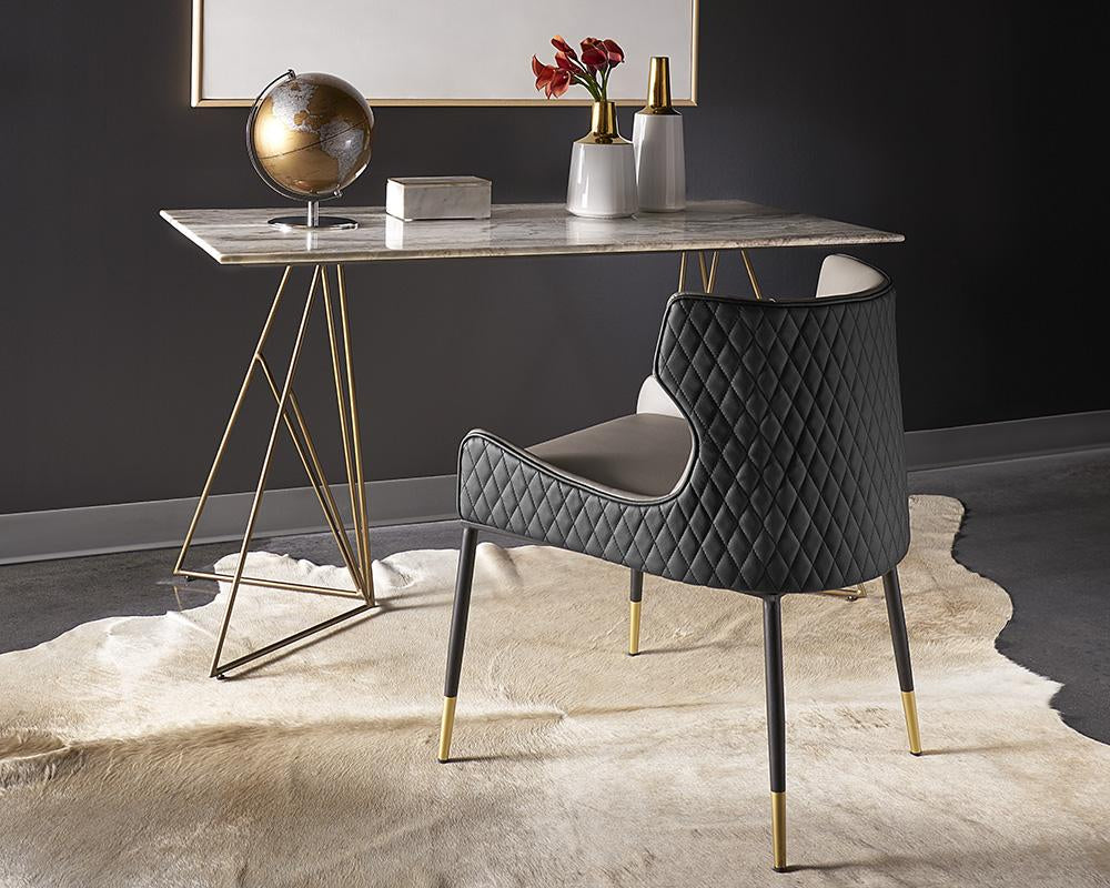 Gianni Dining Chair - Dillon Stratus / Dillon Black