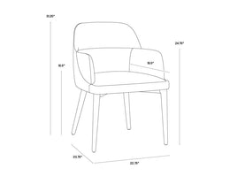 Hagan Dining Armchair - Dillon Steel / Dillon Williamsburg