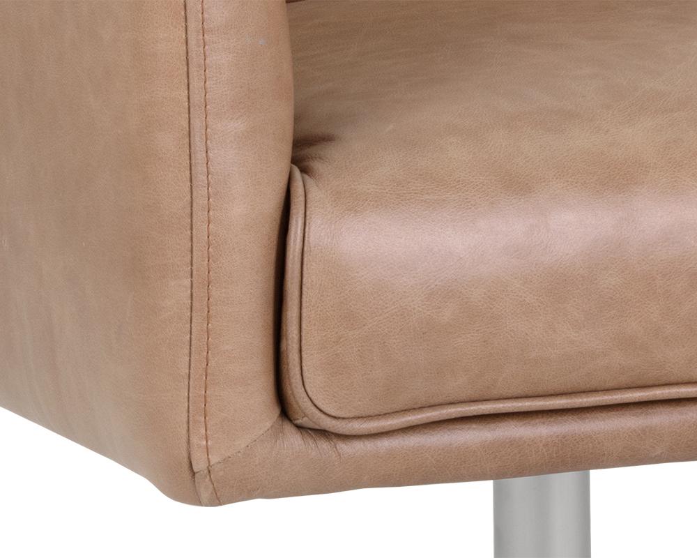 Easton Swivel Lounge Chair - Marseille Camel Leather