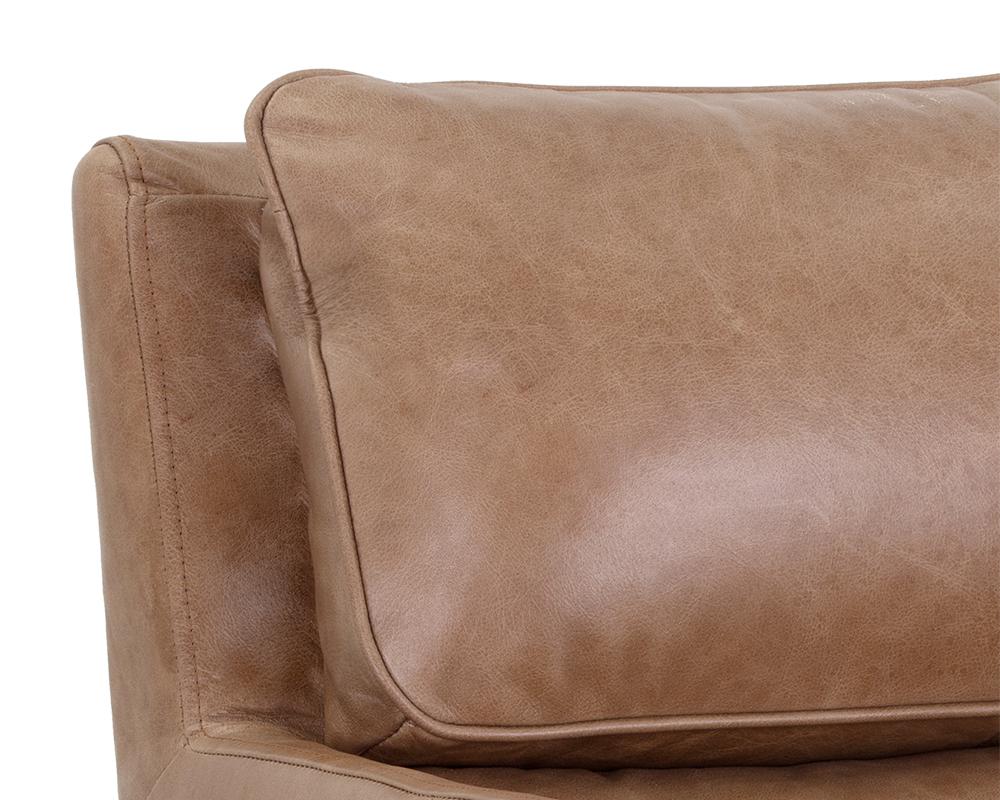 Easton Swivel Lounge Chair - Marseille Camel Leather