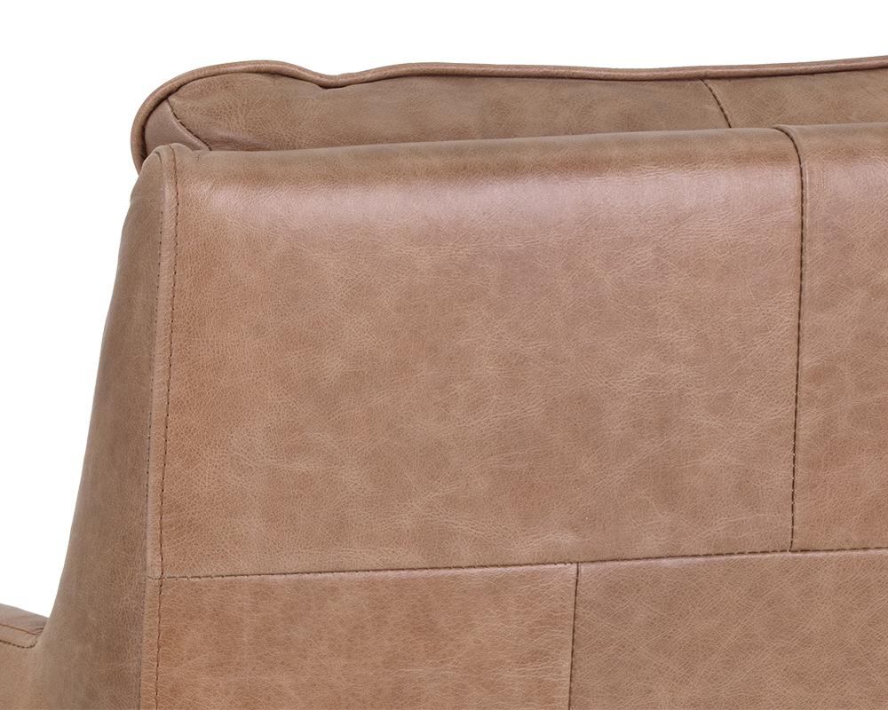 Easton Swivel Lounge Chair - Marseille Camel Leather