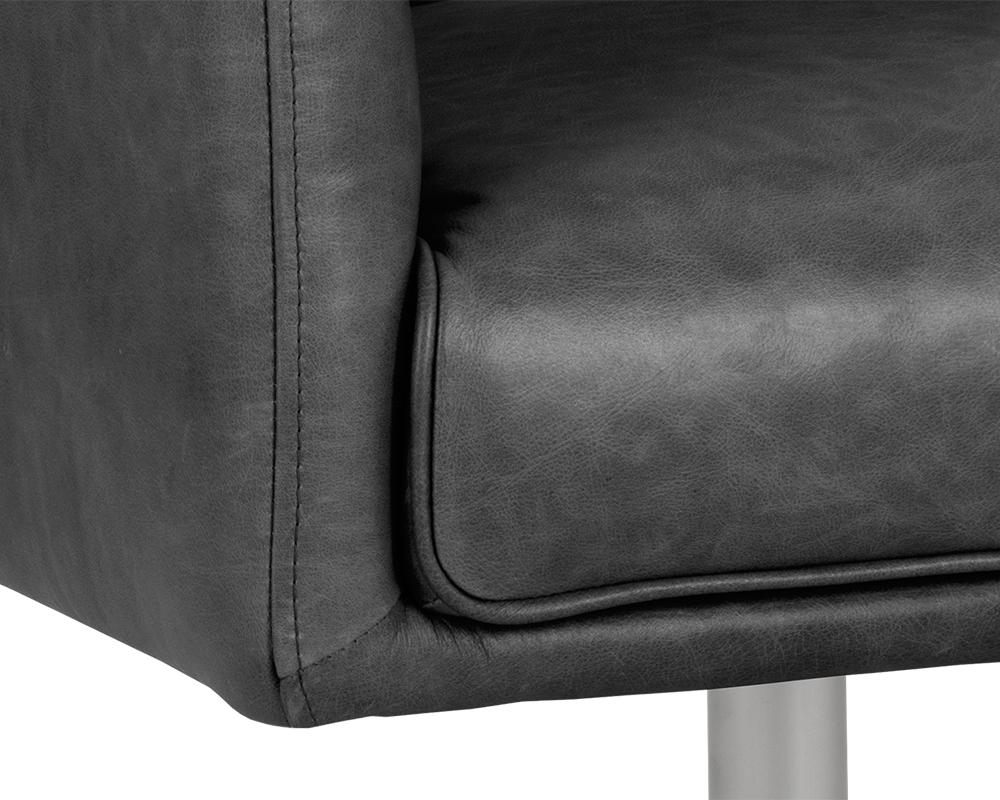 Easton Swivel Lounge Chair - Marseille Black Leather