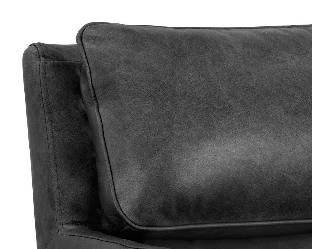 Easton Swivel Lounge Chair - Marseille Black Leather