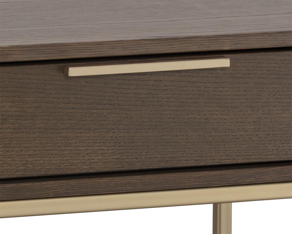 Rebel Nightstand - Gold - Raw Umber