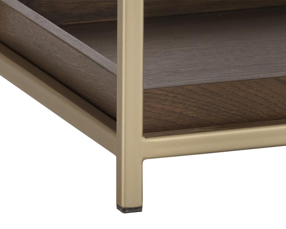 Rebel Nightstand - Gold - Raw Umber