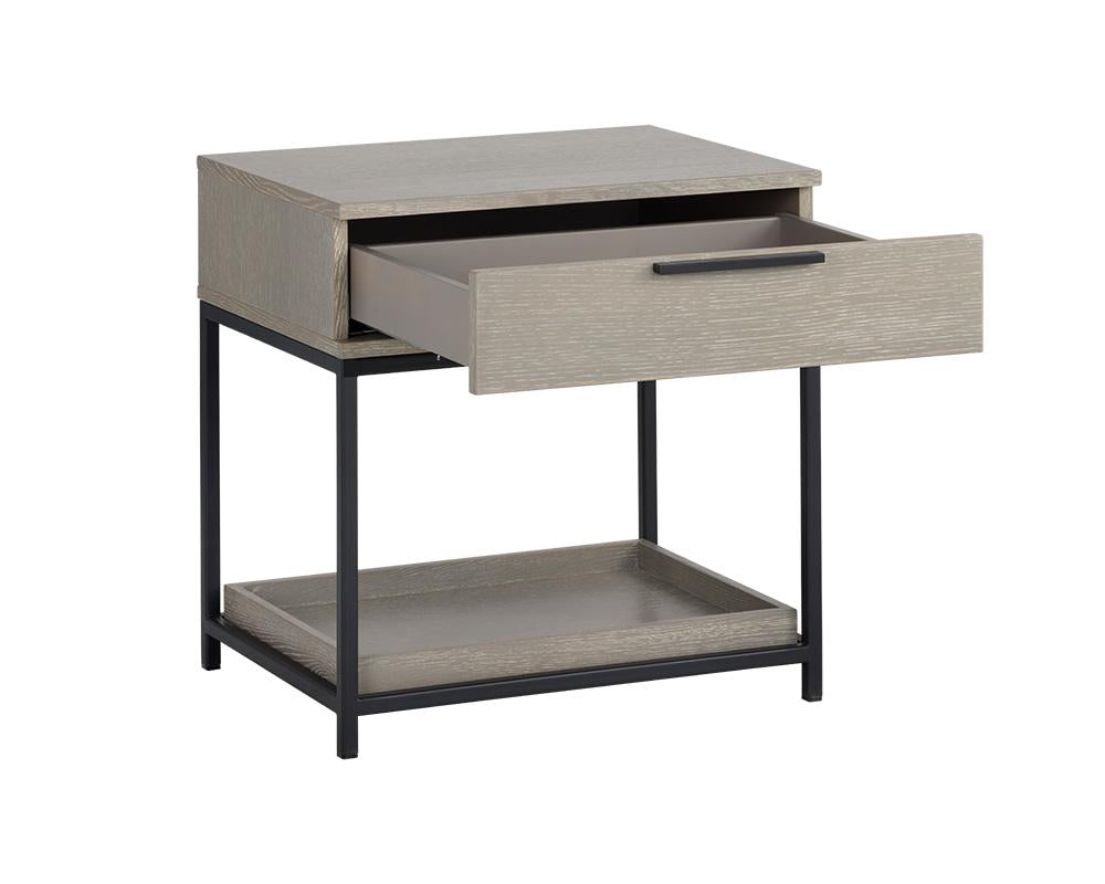 Rebel Nightstand - Black - Taupe