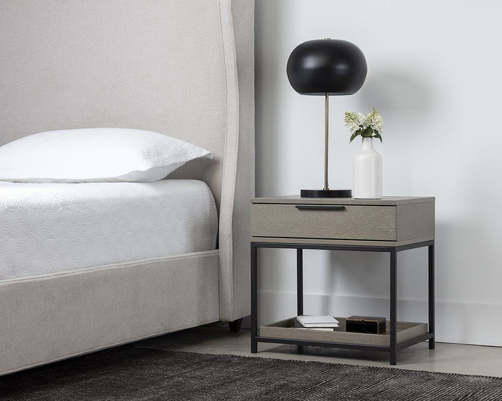 Rebel Nightstand - Black - Taupe