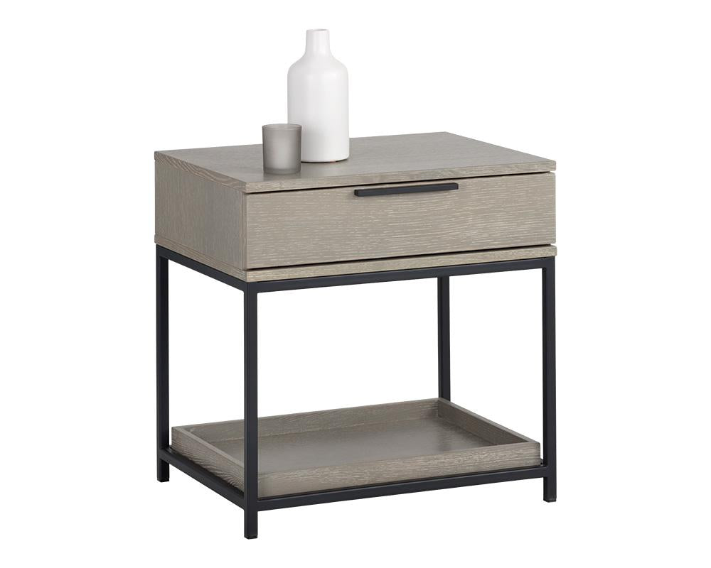 Rebel Nightstand - Black - Taupe