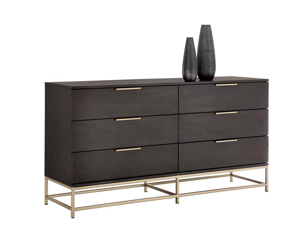 Rebel Dresser - Gold - Charcoal Grey