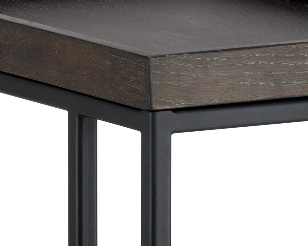 Arden C-Shaped End Table - Black - Charcoal Grey