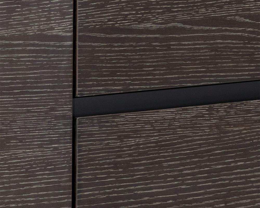 Stamos Sideboard - Black - Grey Marble / Charcoal Grey